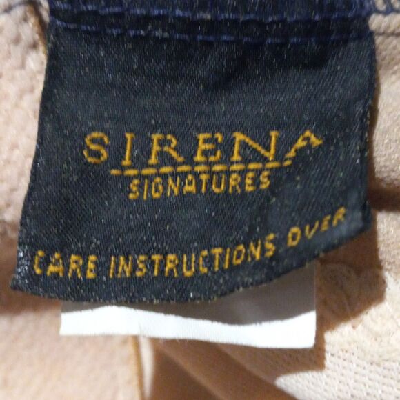 Vtg Sirena One Piece Swimsuit-Size 8-Floral-Built In Bra-Gold Trim-Wide Straps - Picture 8 of 10